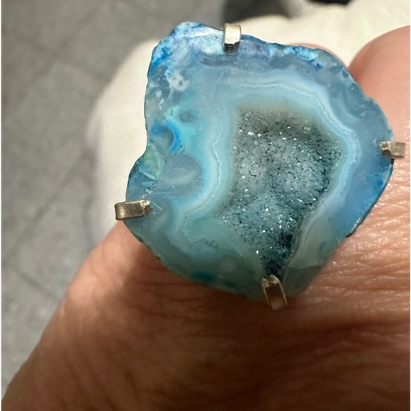 Druzy handmade ring in .925 sterling silver - Picture 1 of 6